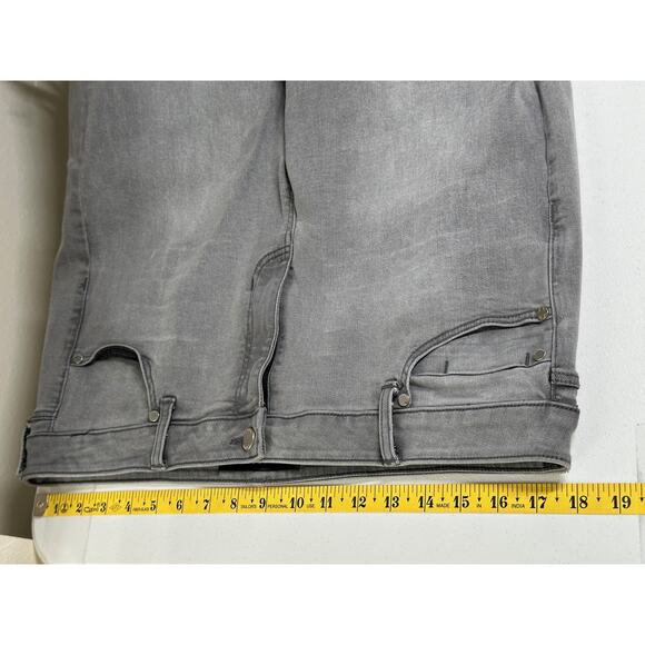 Liverpool Jeans Womens 16 Gray Avery Skinny Crop Stretch Grunge‎ Concert Rock - Picture 7 of 9
